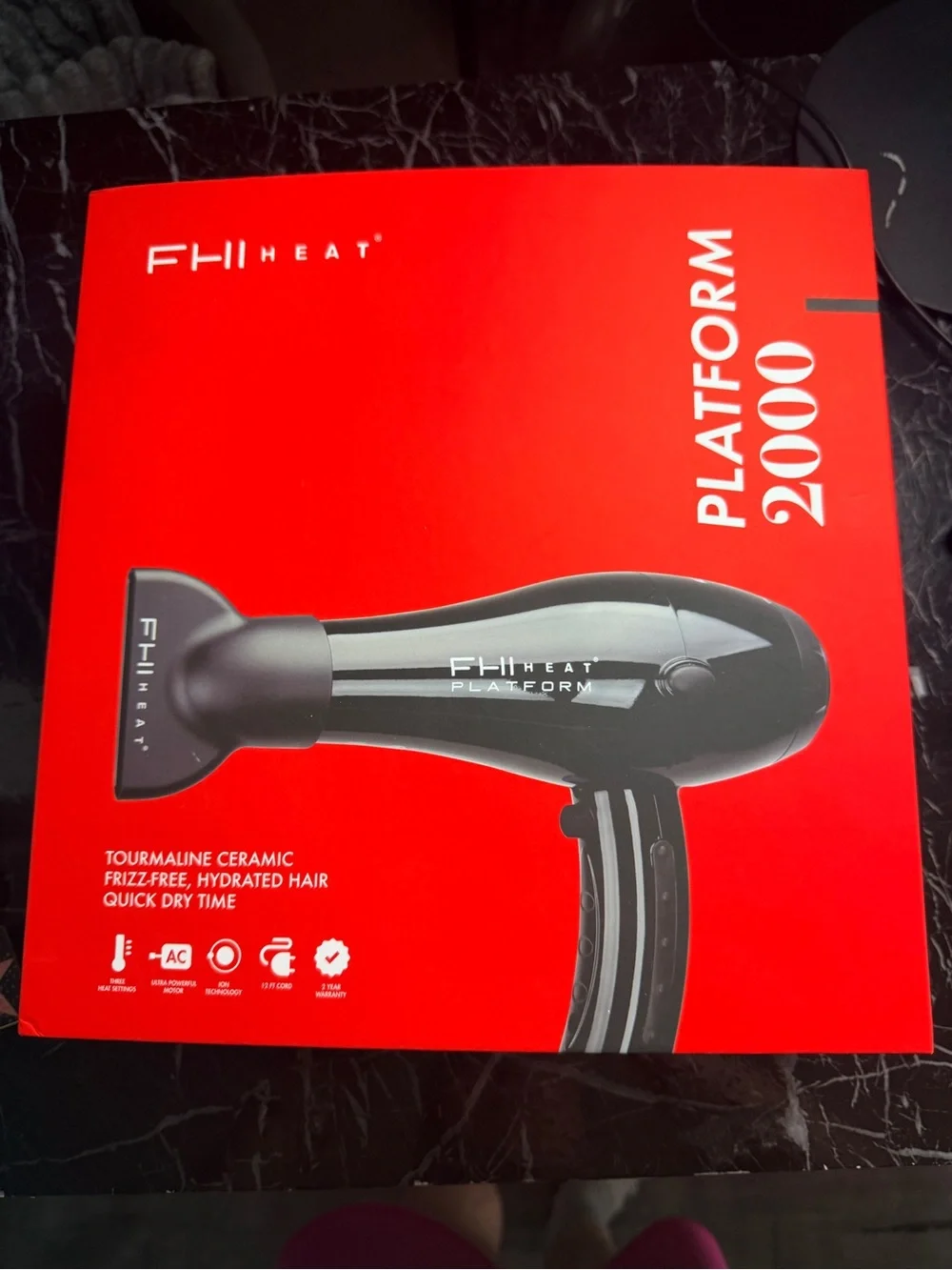 FHI Heat Platform 2000 Black Hair Dryer - Tourmaline Ceramic